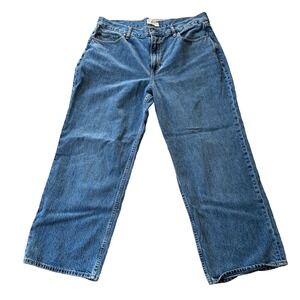 Abercrombie & Fitch Women's Jeans 33/16 The Loose BAGGY FIT High Rise Short Blue